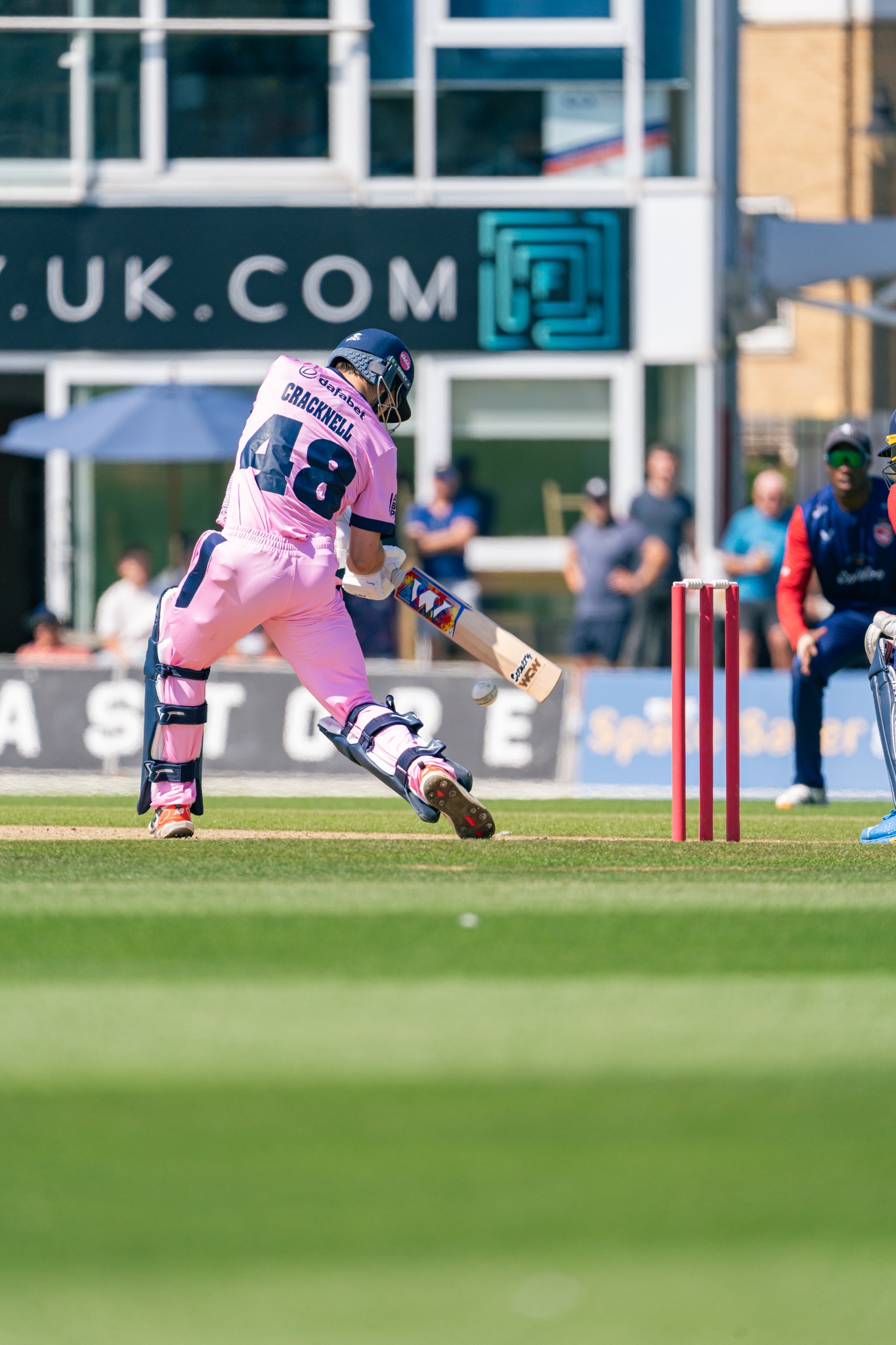 Middlesex batter at the crease